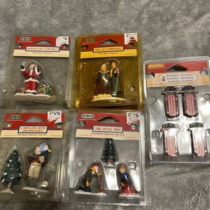 Lemax bundle figurines sleds christmas village Vintage lot
